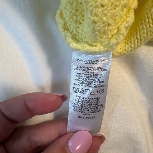 Lemon Yellow V-Neck Sweater Vest Loft  XL - NEW - Picture 8 of 9